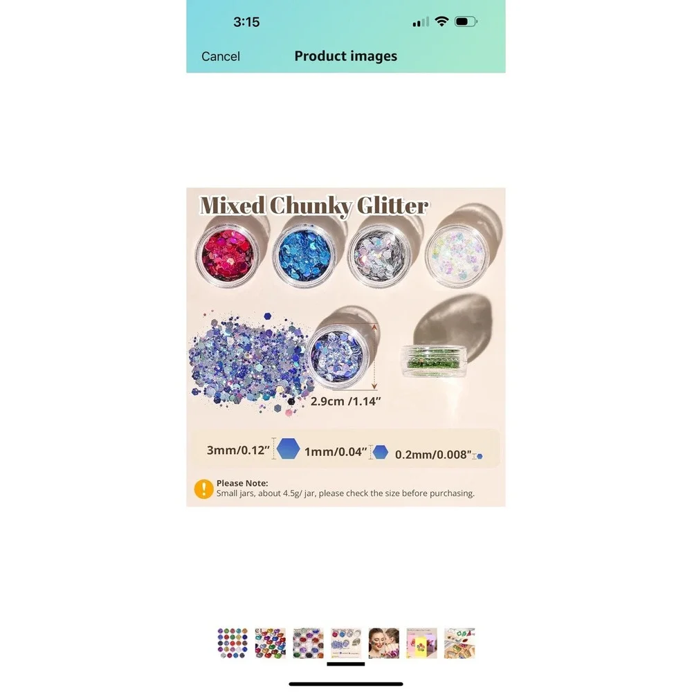 New 4 packs LEOBRO Chunky Glitter, Colors Holographic Chunky Glitter for Crafts,